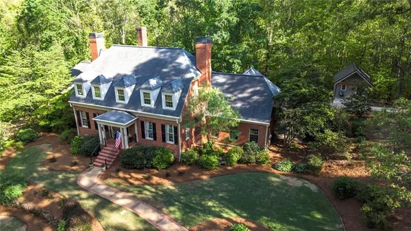 a aerial view of a house