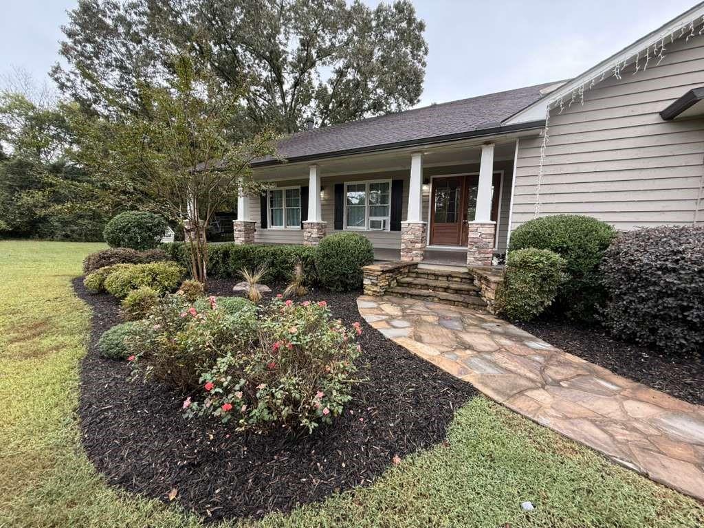 1463 Kellogg Creek Road Acworth, GA 30102 - Photo 18 of 55 a front view of a house with a yard and potted plants