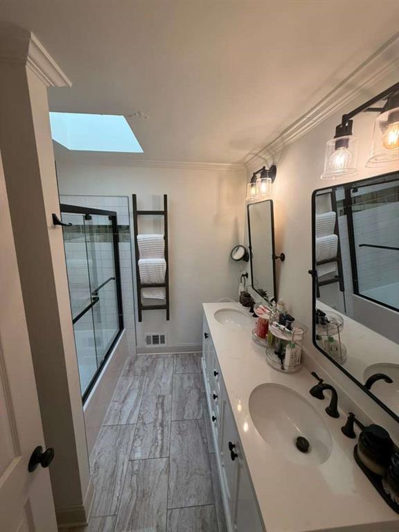 1463 Kellogg Creek Road Acworth, GA 30102 - Photo 55 of 55 a bathroom with 2 sink and a mirror