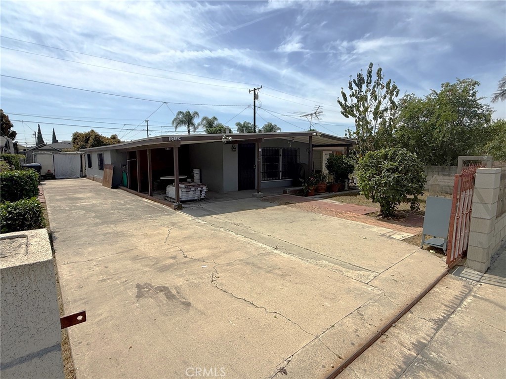a view of a house with a patio
