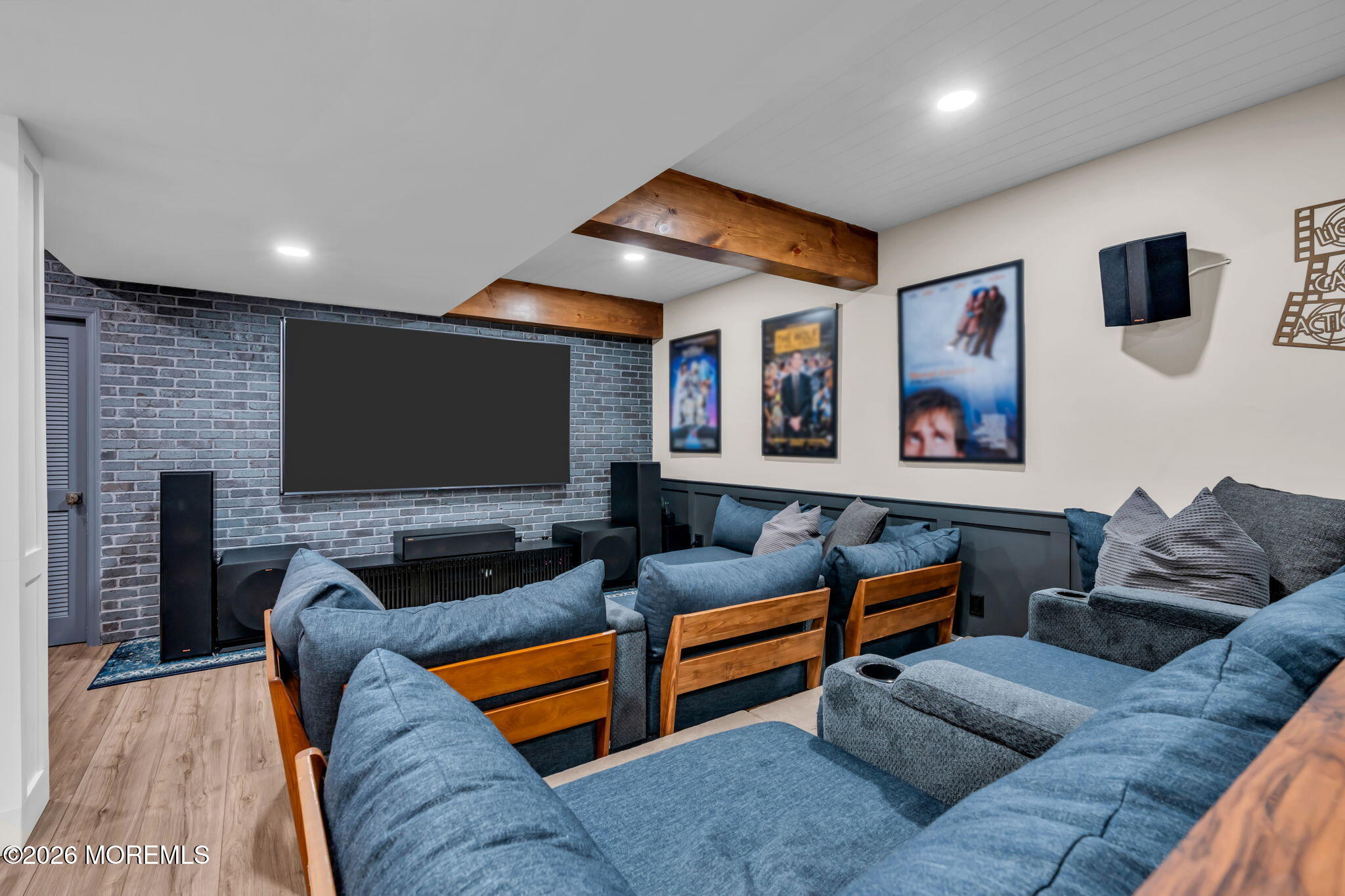 41 Lafayette Mills Road Manalapan, NJ 07726 - Photo 56 of 75 a living room with furniture and a flat screen tv