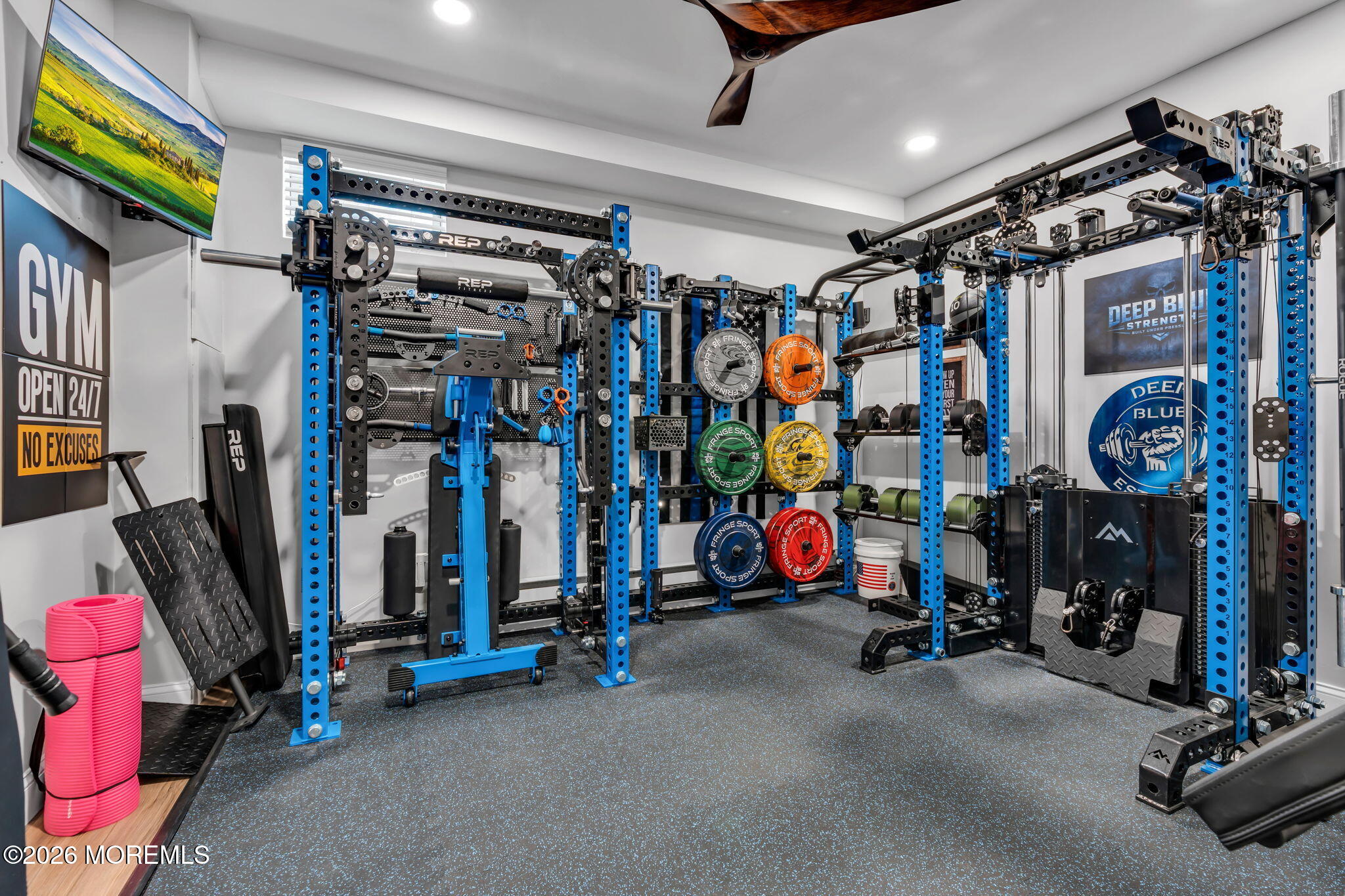 41 Lafayette Mills Road Manalapan, NJ 07726 - Photo 62 of 75 a view of a room with gym equipment