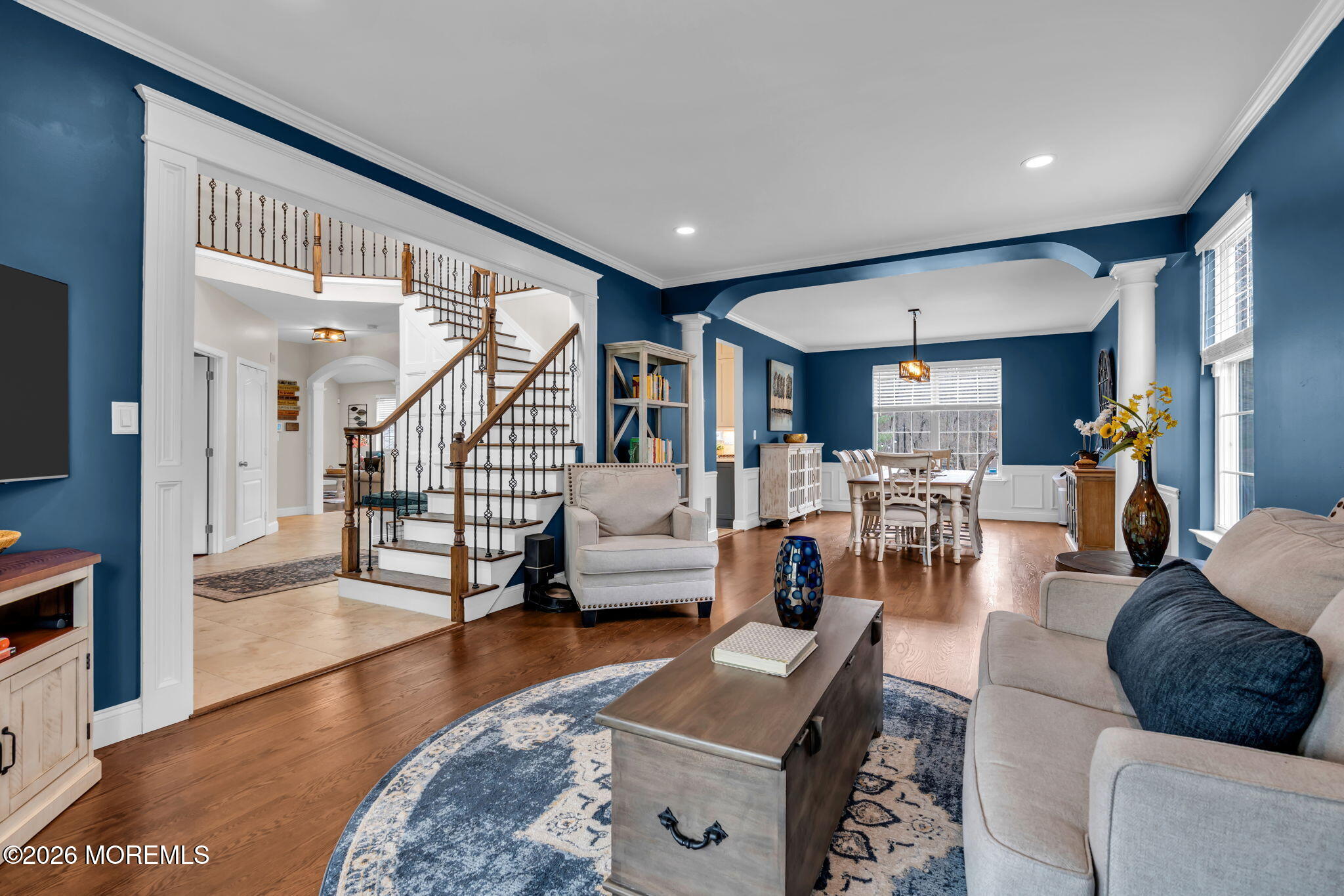 41 Lafayette Mills Road Manalapan, NJ 07726 - Photo 7 of 75 a living room with furniture and a wooden floor