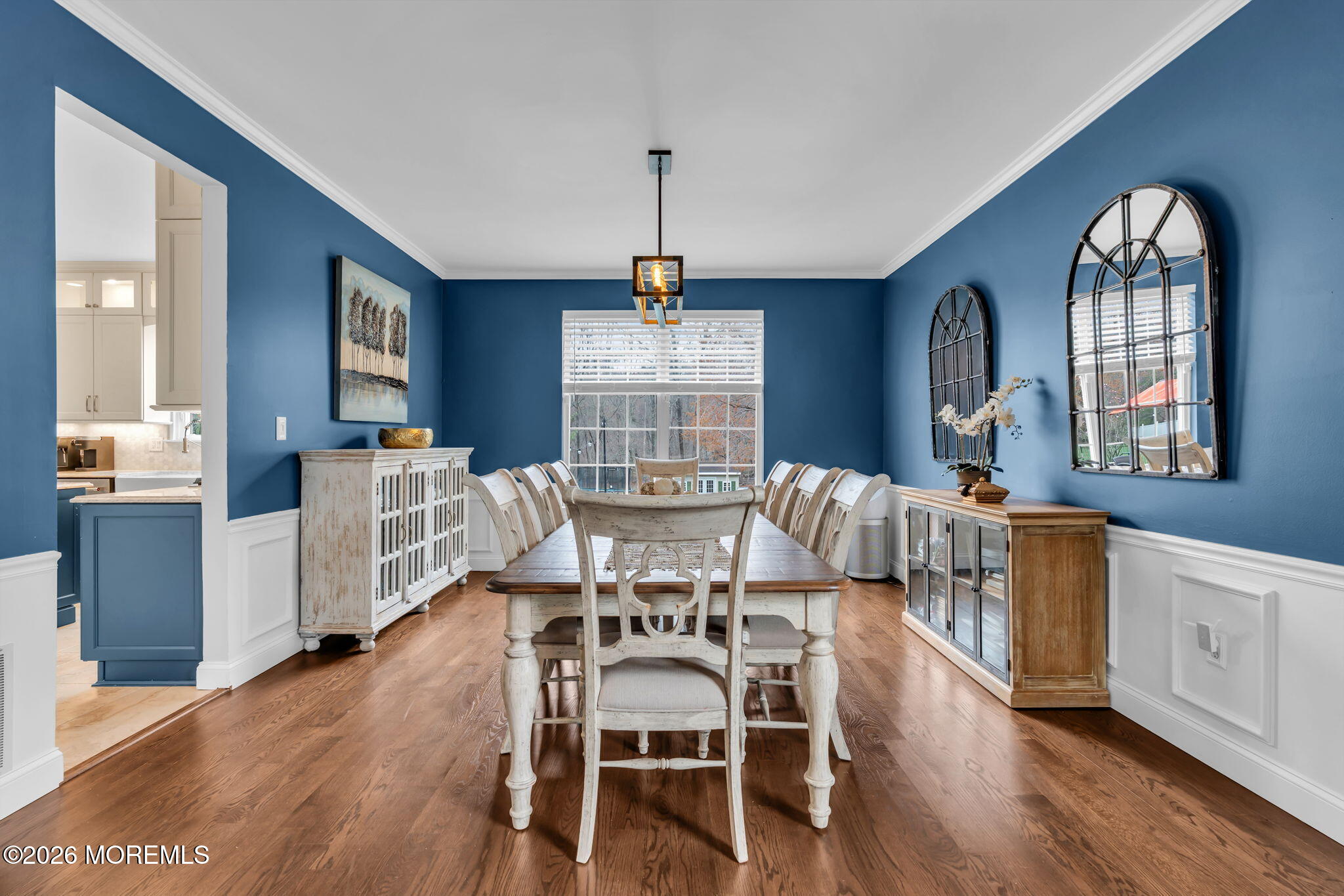 41 Lafayette Mills Road Manalapan, NJ 07726 - Photo 10 of 75 a view of a dining room with furniture window and wooden floor
