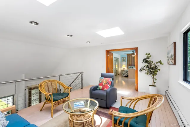 a outdoor space with furniture