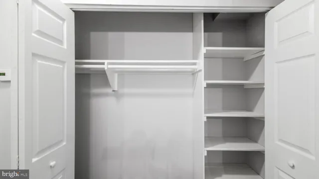 a close view of closet