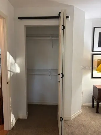 a view of closet area