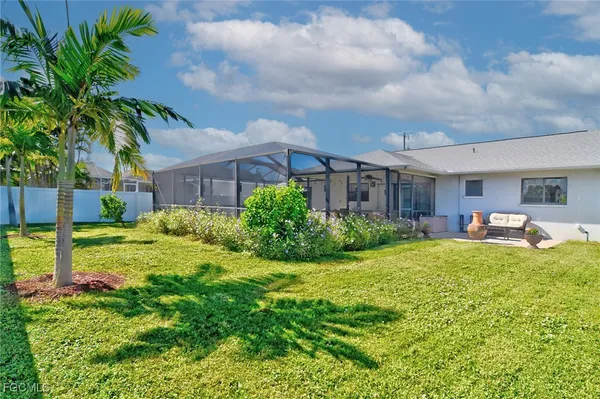 a house view with a garden space