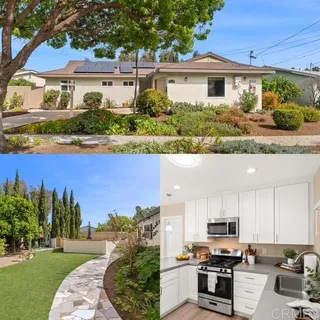 a view of a house with backyard and garden