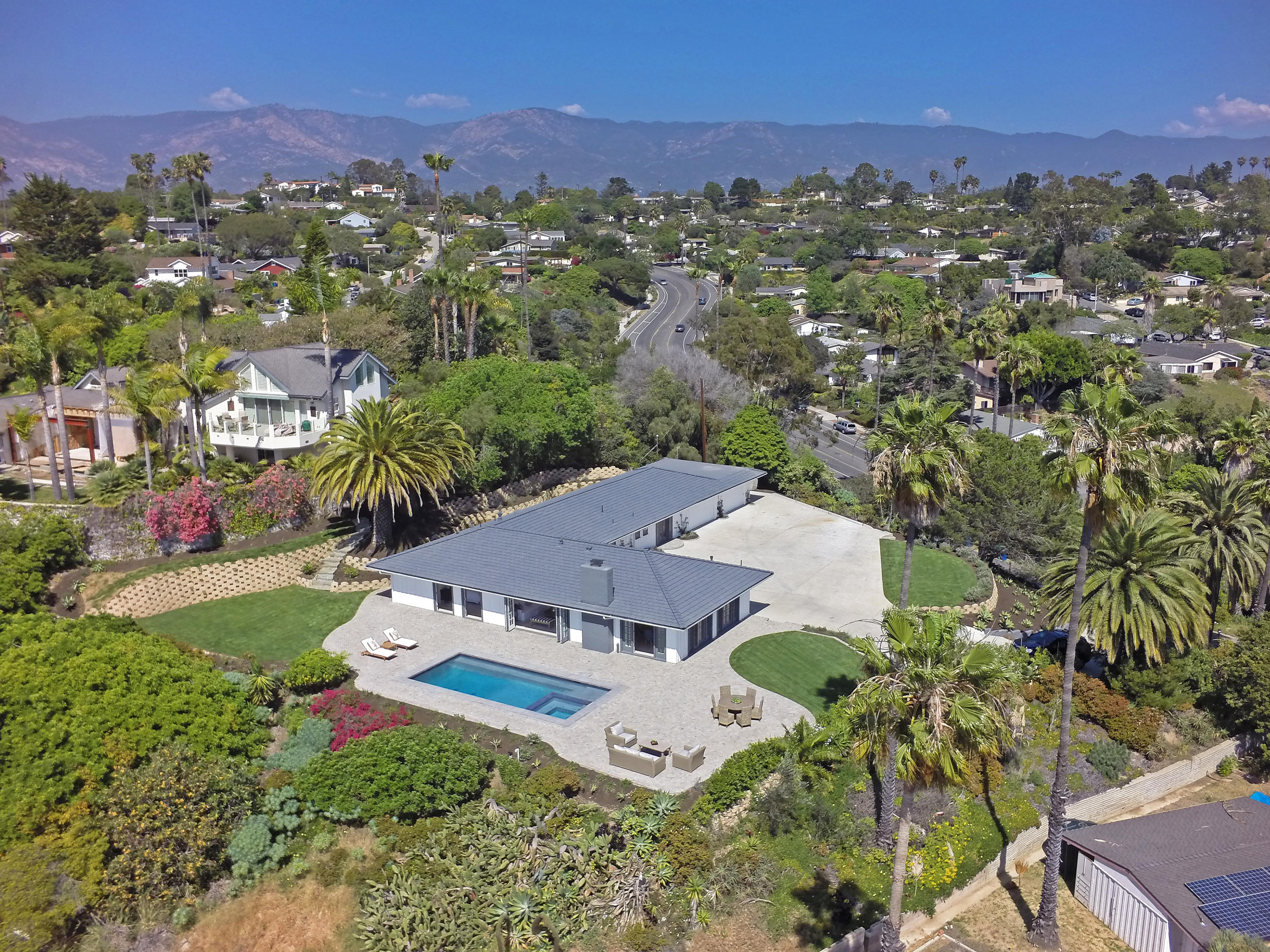 527 Meigs Road Santa Barbara, CA 93109 - Photo 23 of 30 an aerial view of a house with a garden