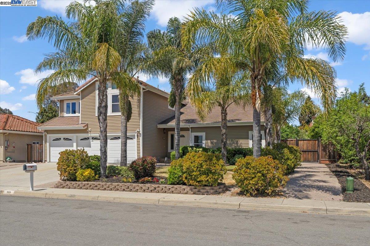 front view of a house with a street