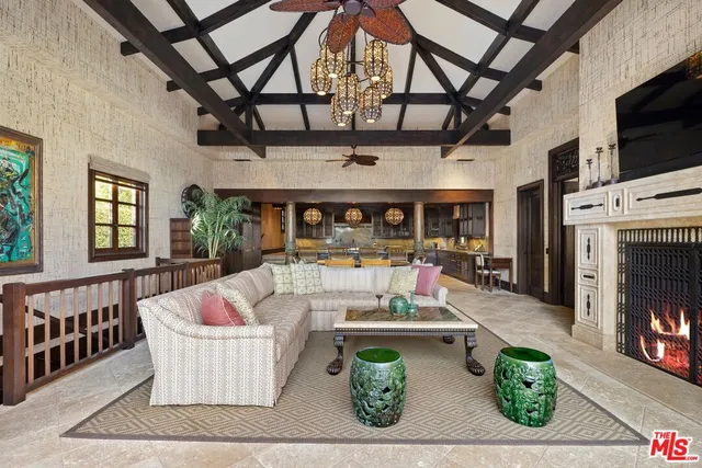 a view of an outdoor space and tennis court