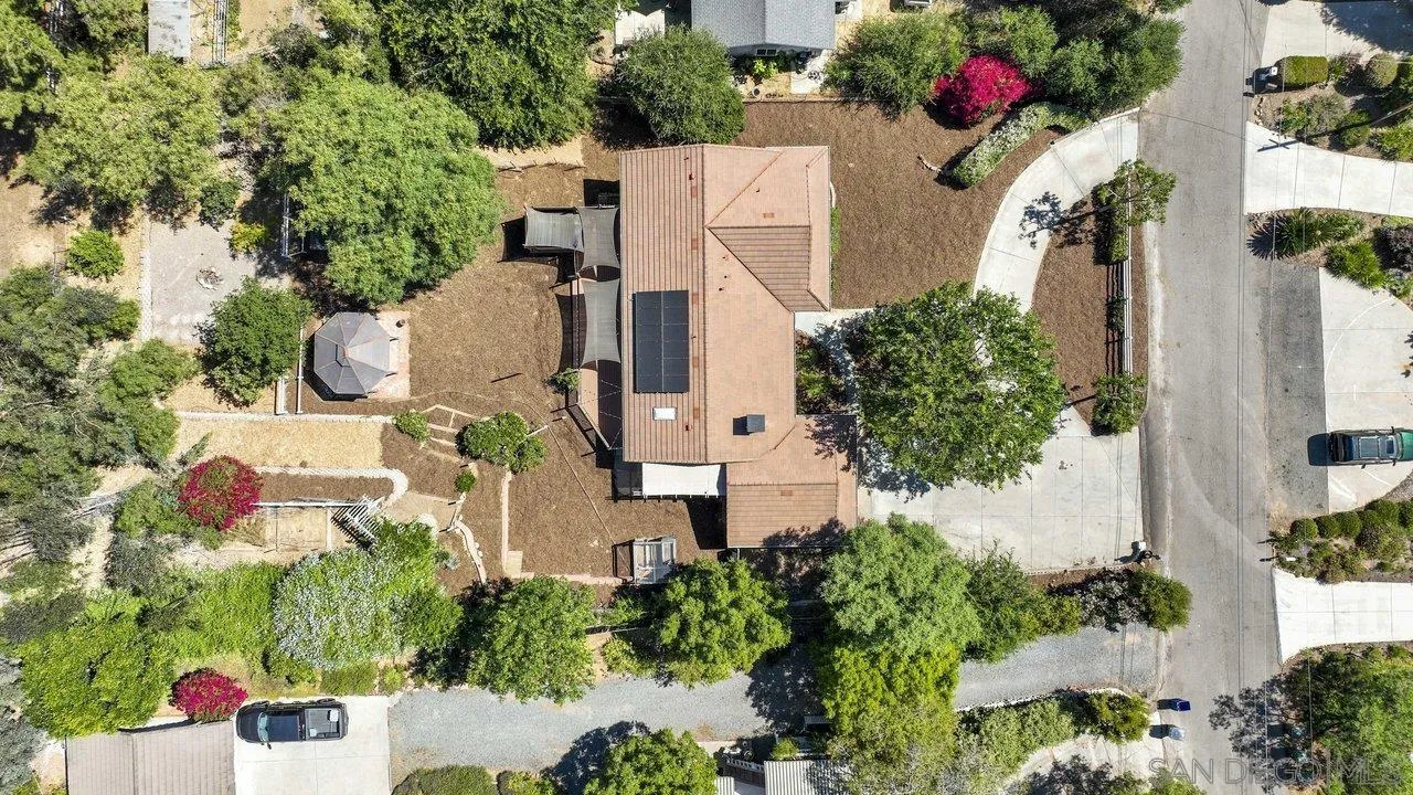 1369 Friends Way Fallbrook, CA 92028 - Photo 21 of 29 an aerial view of a house with a yard and garden