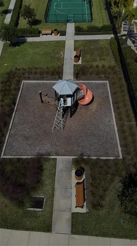 an aerial view of a residential houses