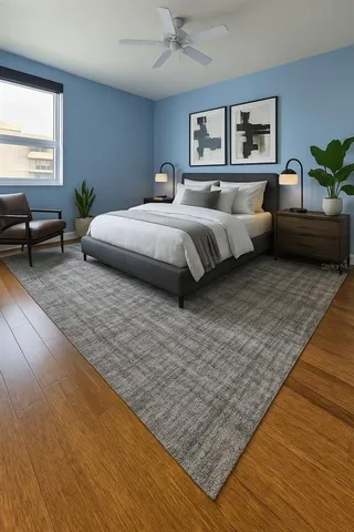 a view of a floor to ceiling window and a couch