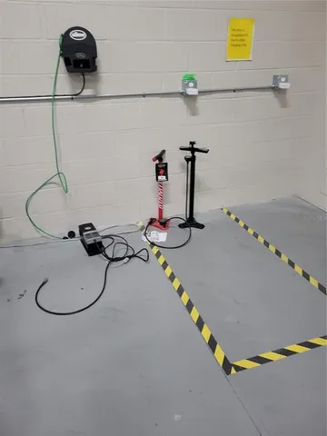 a view of a big yard with an empty space