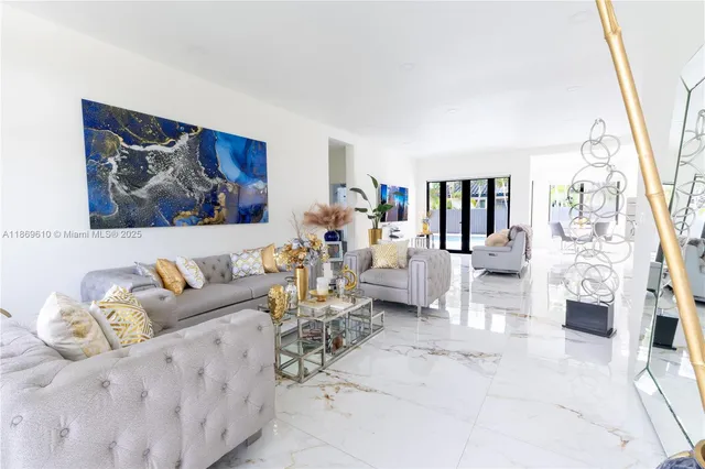 a living room with furniture and a couch