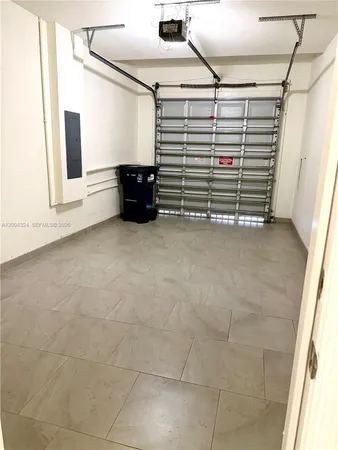 a view of a garage