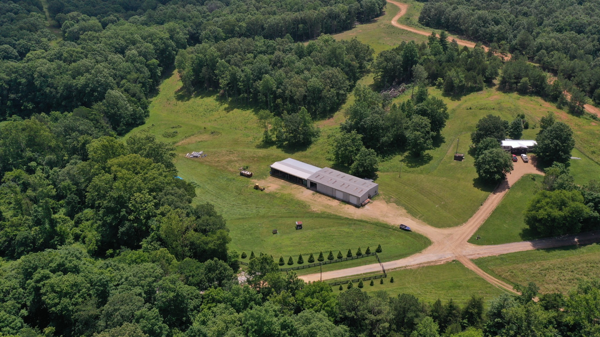 an aerial view of a golf course