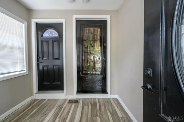 wooden floor in a room