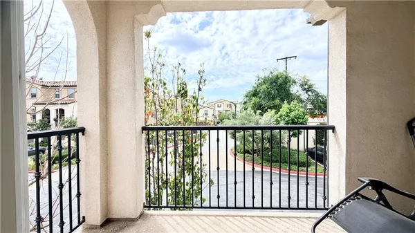 a view of a balcony