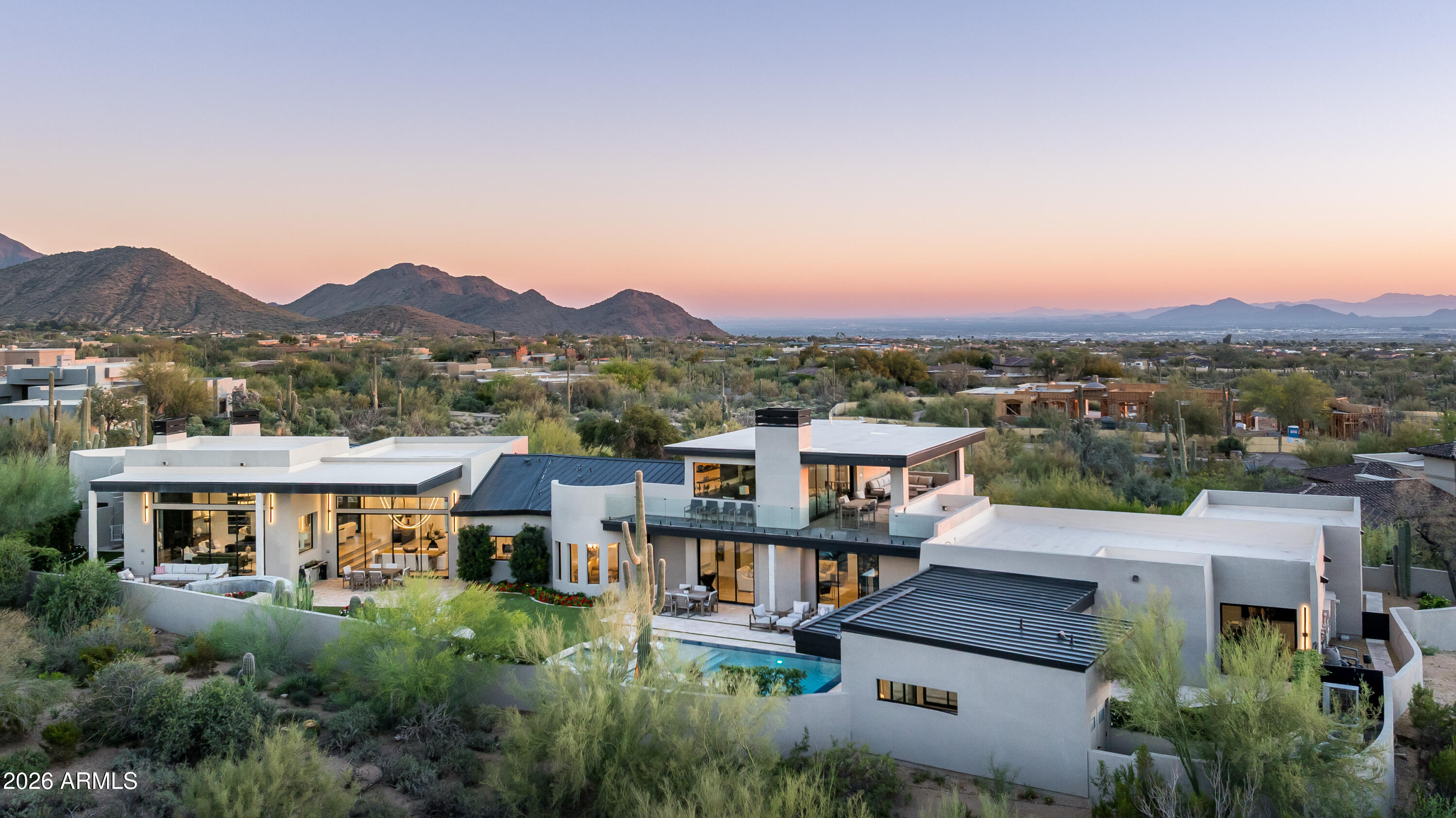 10040 East Happy Valley Road, Unit 13 Scottsdale, AZ 85255 - Photo 55 of 55 an aerial view of a house with a garden