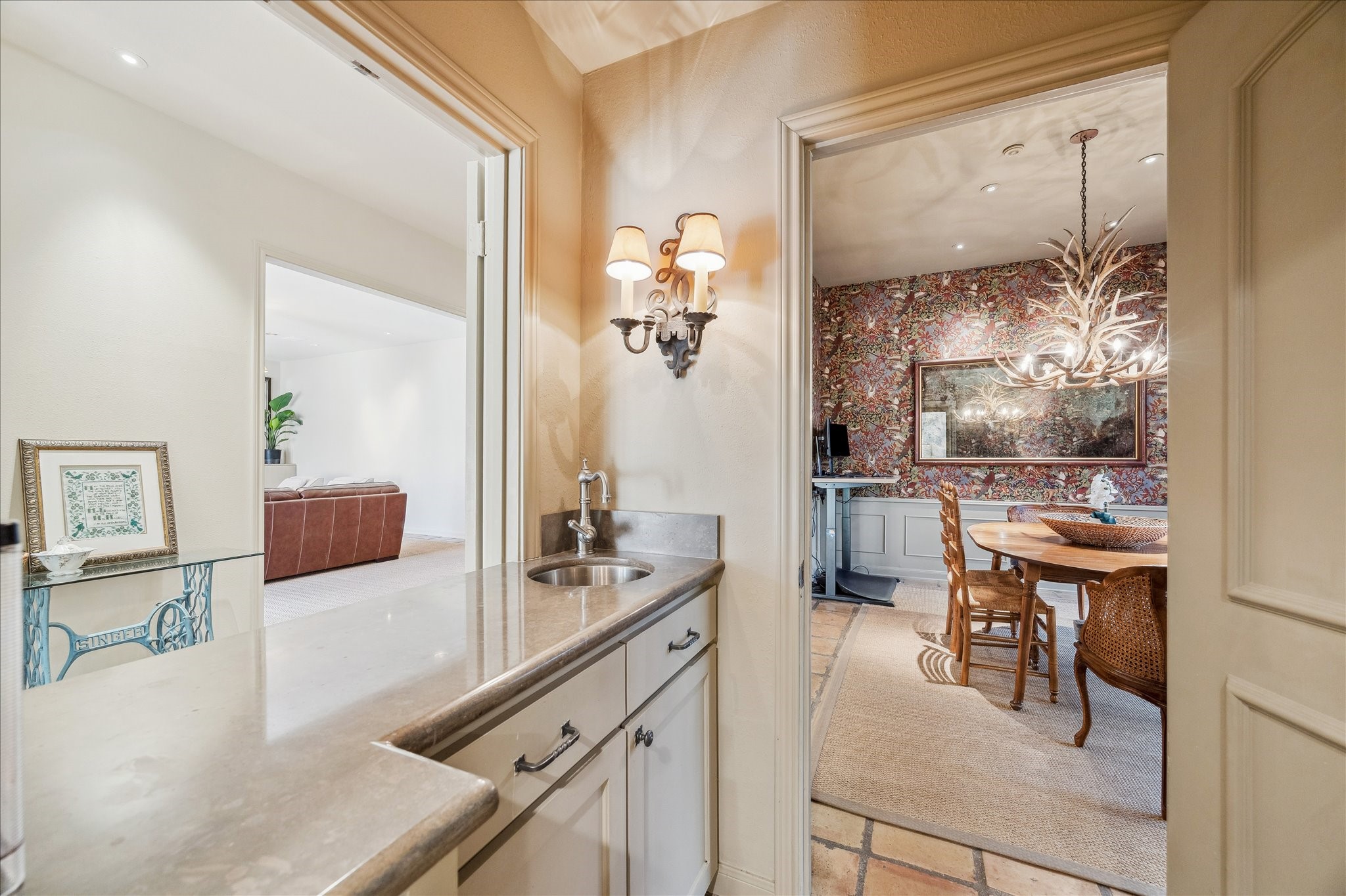 230 Gessner Road Houston, TX 77024 - Photo 8 of 31 a en suite bathroom with a double vanity sink and a mirror
