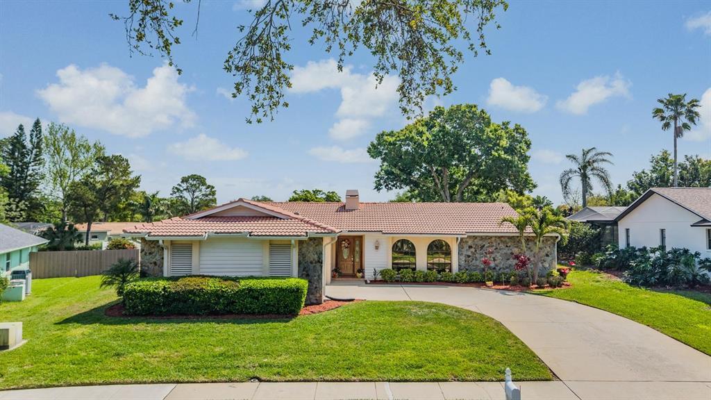 589 Allens Ridge Drive East Palm Harbor, FL 34683 - Photo 1 of 1 a front view of a house with a yard