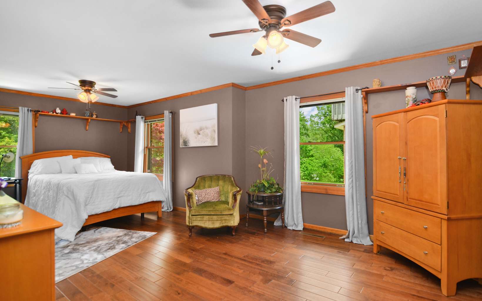 2850 Appalachian Highway Blue Ridge, GA 30513 - Photo 17 of 30 a bedroom with furniture and wooden floor