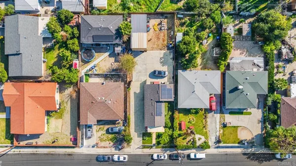 an aerial view of multiple house
