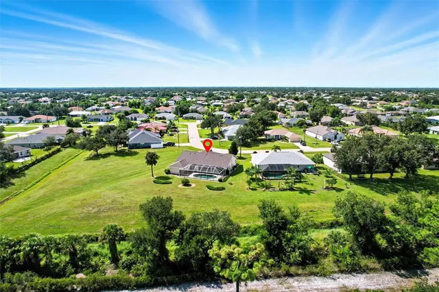 an aerial view of multiple house