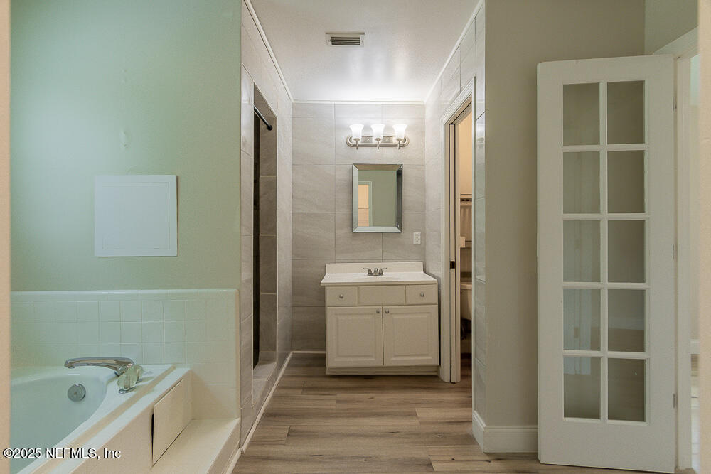 2168 Minorcan Street Middleburg, FL 32068 - Photo 19 of 24 a bathroom with a bathtub sink and mirror