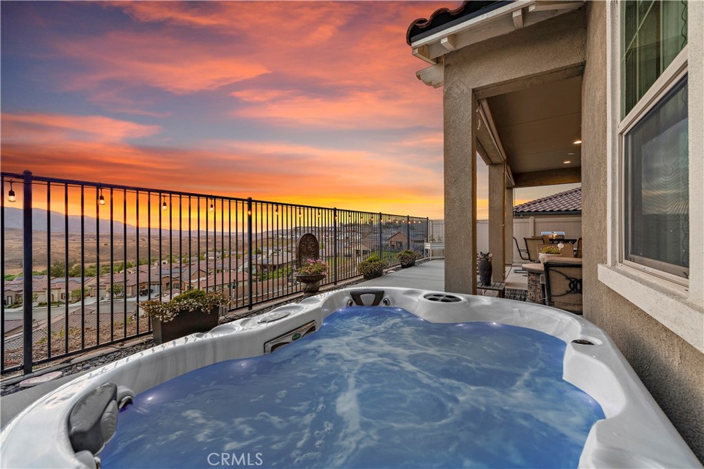 24301 Overlook Drive Corona, CA 92883 - Photo 18 of 20 a view of balcony with floor to ceiling windows with wooden floor