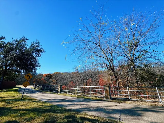 a view of outdoor space with garden and trees