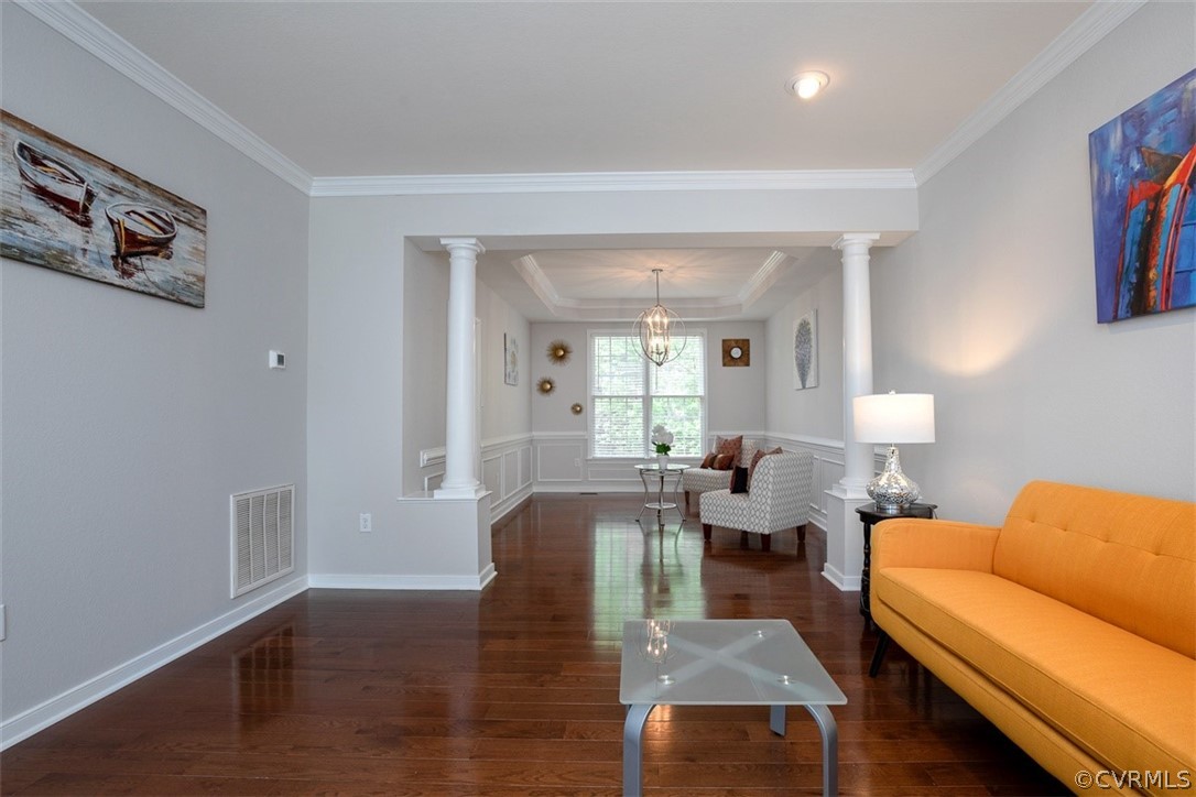 5208 Wheat Ridge Place Glen Allen, VA 23059 - Photo 8 of 45 a living room with furniture and wooden floor