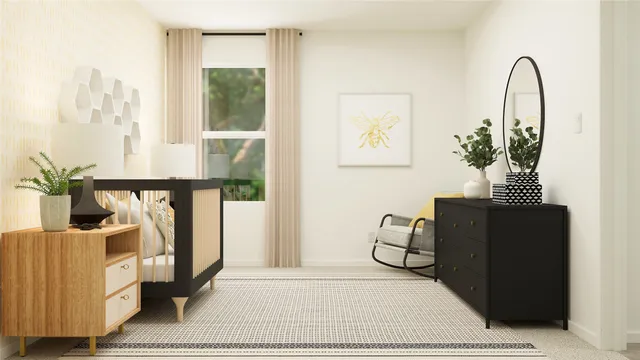 a room with furniture and window