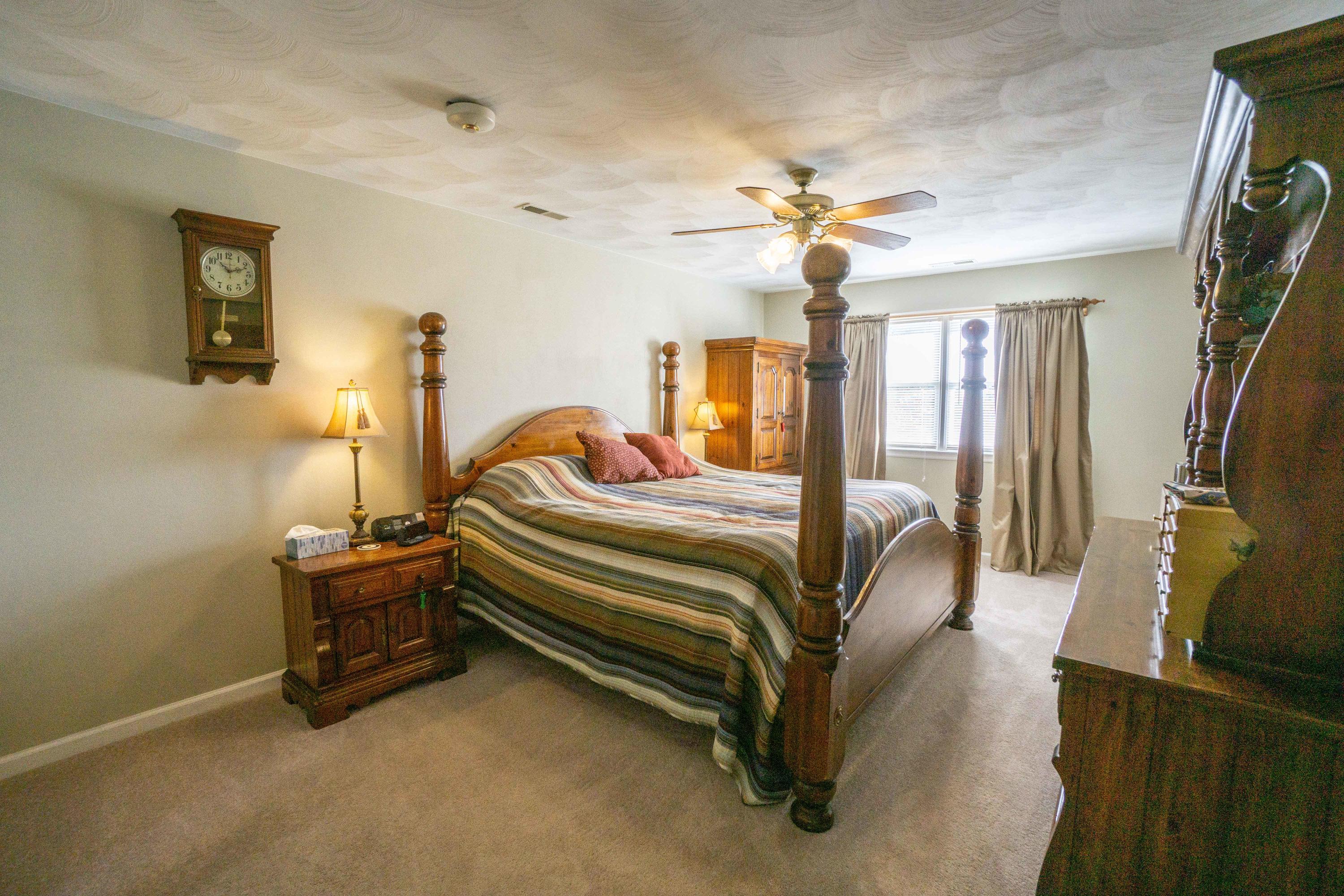 218 Oak Ridge Court Blue Ridge, VA 24064 - Photo 23 of 48 a bedroom with a bed dresser and a walk in closet