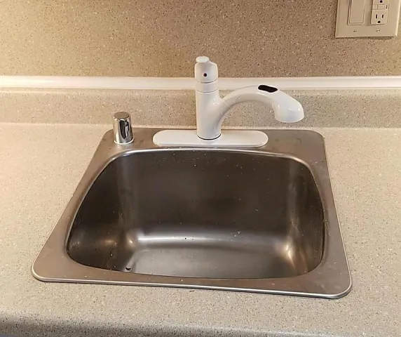 a close view of sink