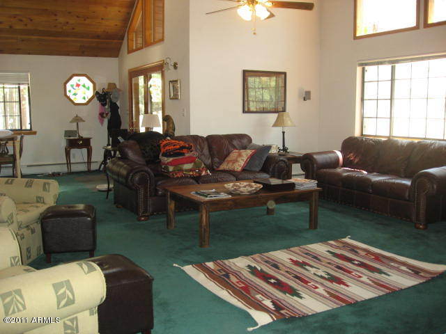 2935 Deer Hill Road Heber, AZ 85928 - Photo 3 of 14 a living room with furniture a rug and a window