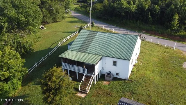 a aerial view of a house