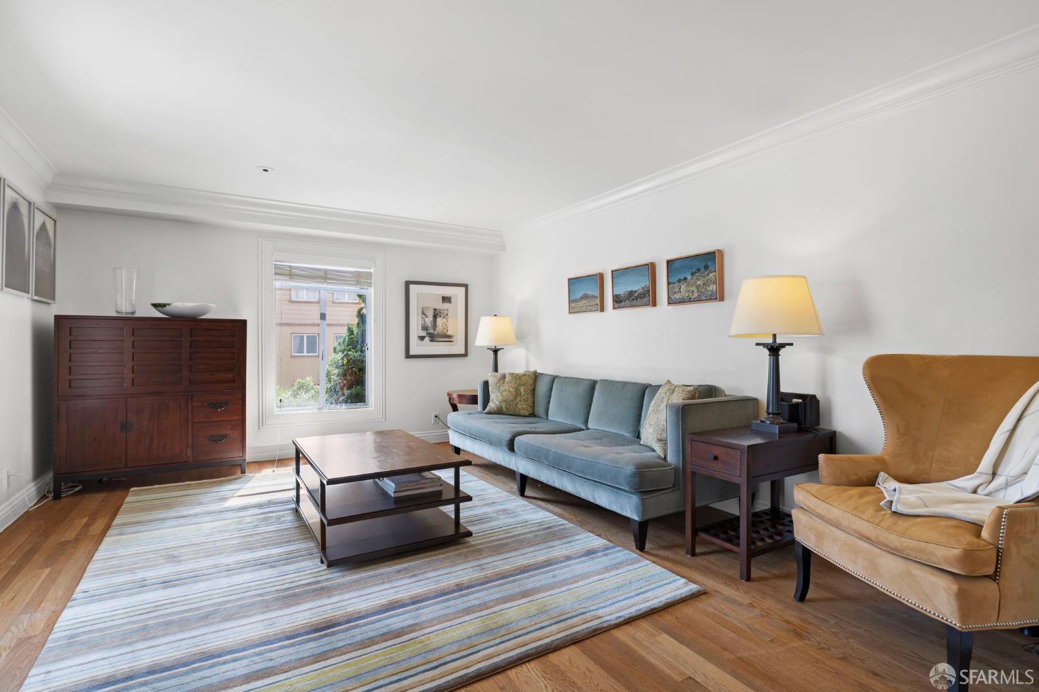 2145 Franklin Street, Unit 1 San Francisco, CA 94109 - Photo 1 of 46 a living room with furniture