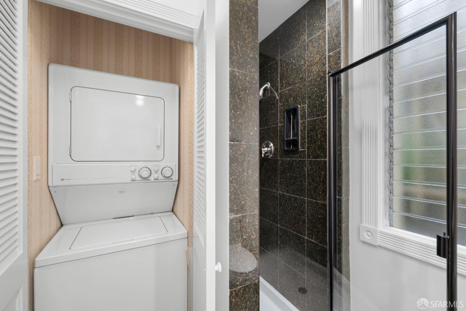 2145 Franklin Street, Unit 1 San Francisco, CA 94109 - Photo 40 of 46 a utility room with dryer and washer