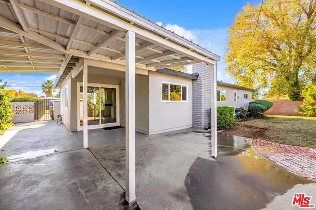 a view of a house with a patio