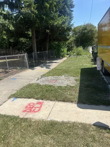 a view of a backyard