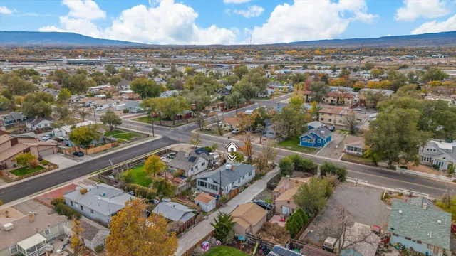 an aerial view of a city