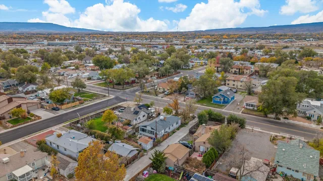 an aerial view of a city
