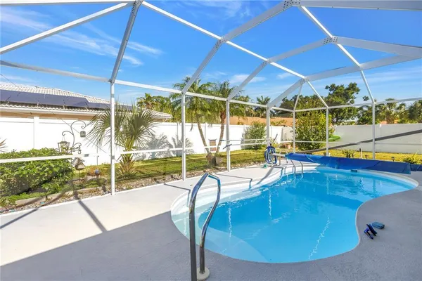 a view of swimming pool with an outdoor space