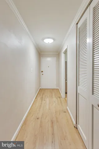 a view of livingroom with wooden floor