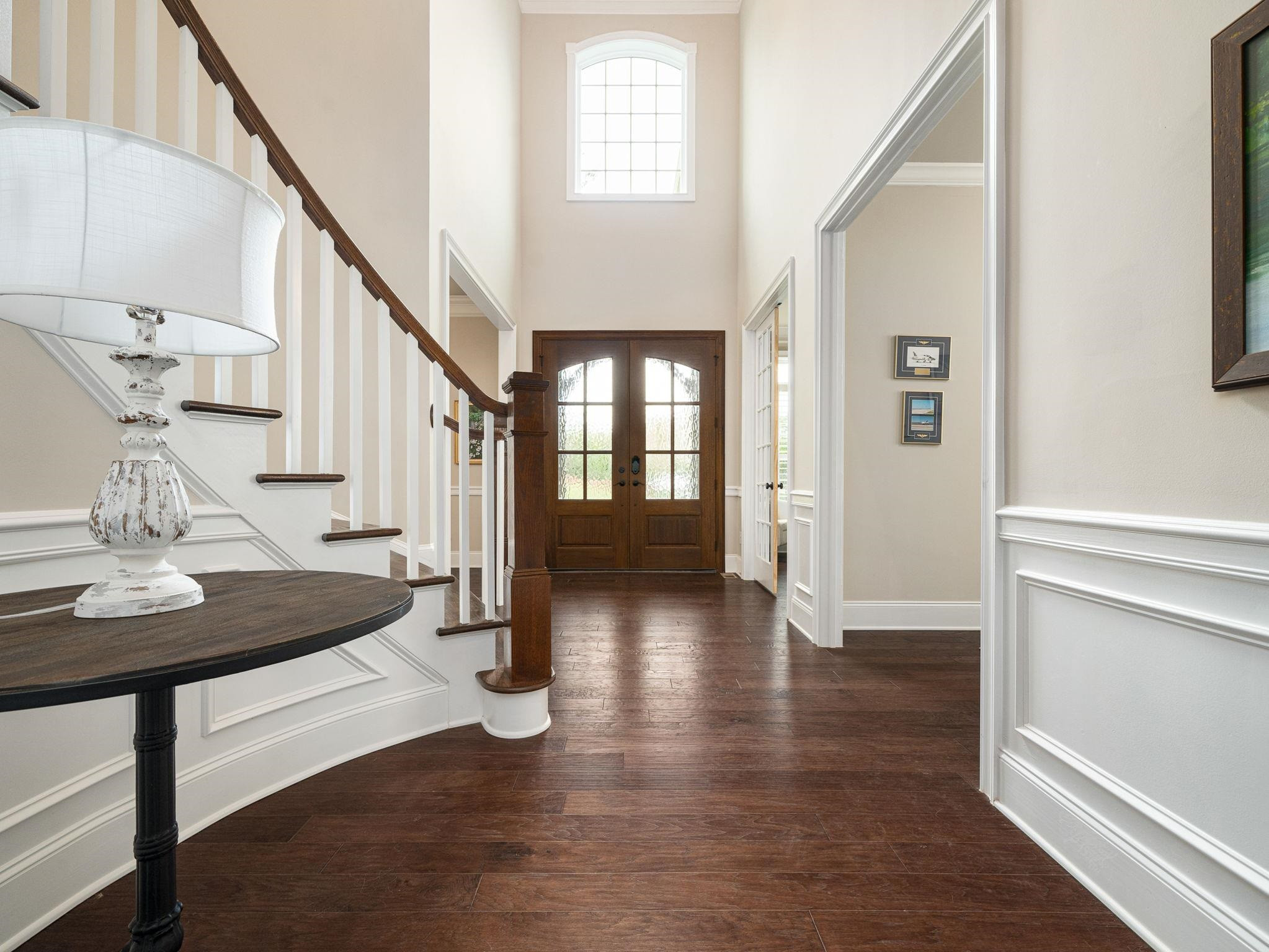 7532 Hasentree Way Wake Forest, NC 27587 - Photo 3 of 40 a view of entryway and hall with wooden floor