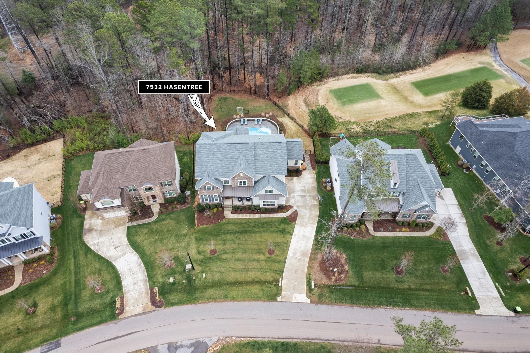 7532 Hasentree Way Wake Forest, NC 27587 - Photo 37 of 40 an aerial view of a house with garden space ocean view